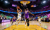 热门直播排行榜第三名湖人对阵勇士NBA比赛画面
